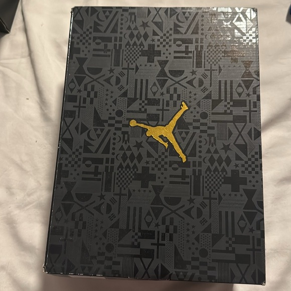 Air Jordan 12 Retro White and Gold Sneakers - Picture 6 of 7